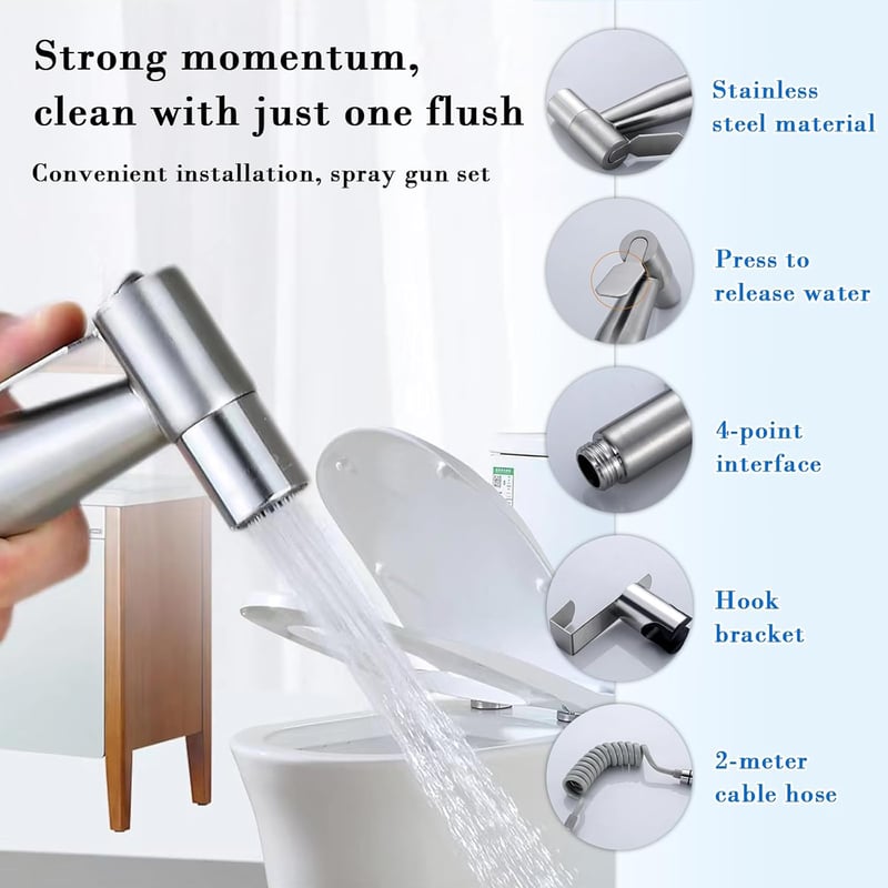 Lhdfyqt Kézi Bidet Sprayer Toalett Higiéniához, Hidegvizes Zuhanyfej