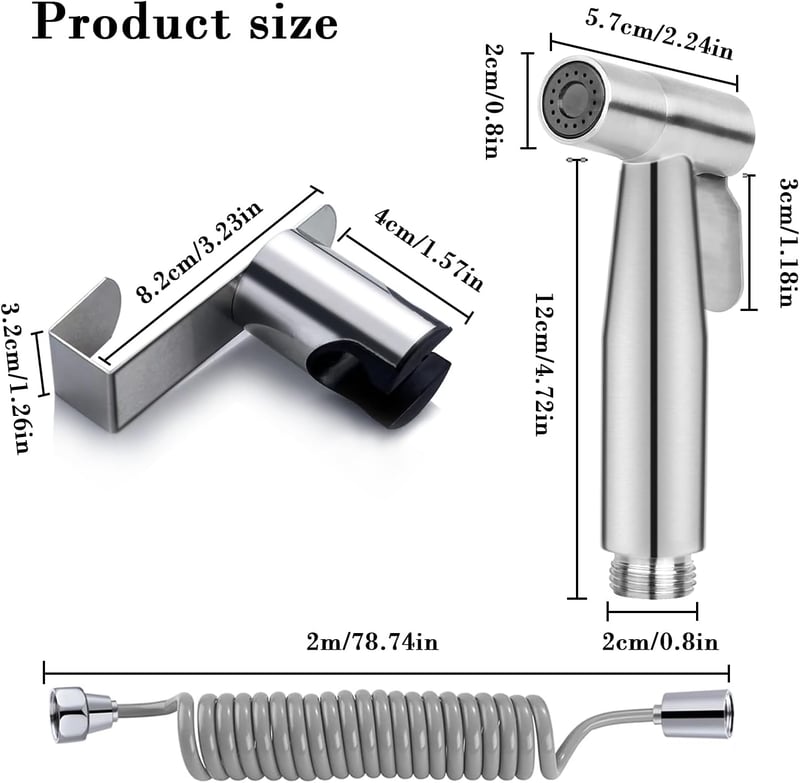 Lhdfyqt Kézi Bidet Sprayer Toalett Higiéniához, Hidegvizes Zuhanyfej