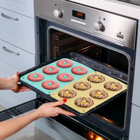 LHOEST 5 darabos szilikon fánkforma tapadásmentes sütőformához tésztafogó ecsettel BPA mentes tortához bagelhez muffinokhoz 4