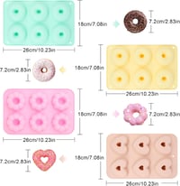 LHOEST 5 darabos szilikon fánkforma tapadásmentes sütőformához tésztafogó ecsettel BPA mentes tortához bagelhez muffinokhoz 2