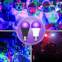 LIAISIMI UV fekete fény izzó E27, 9 W, 395 nm - 4 db 4