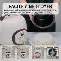 LIANGMEIXIN 1L Mini Rizsfőző Automata Tapadásmentes Edénnyel Gőzöléssel 6