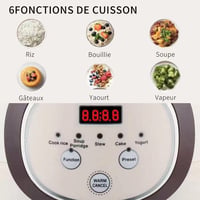 LIANGMEIXIN 1L Mini Rizsfőző Automata Tapadásmentes Edénnyel Gőzöléssel 2