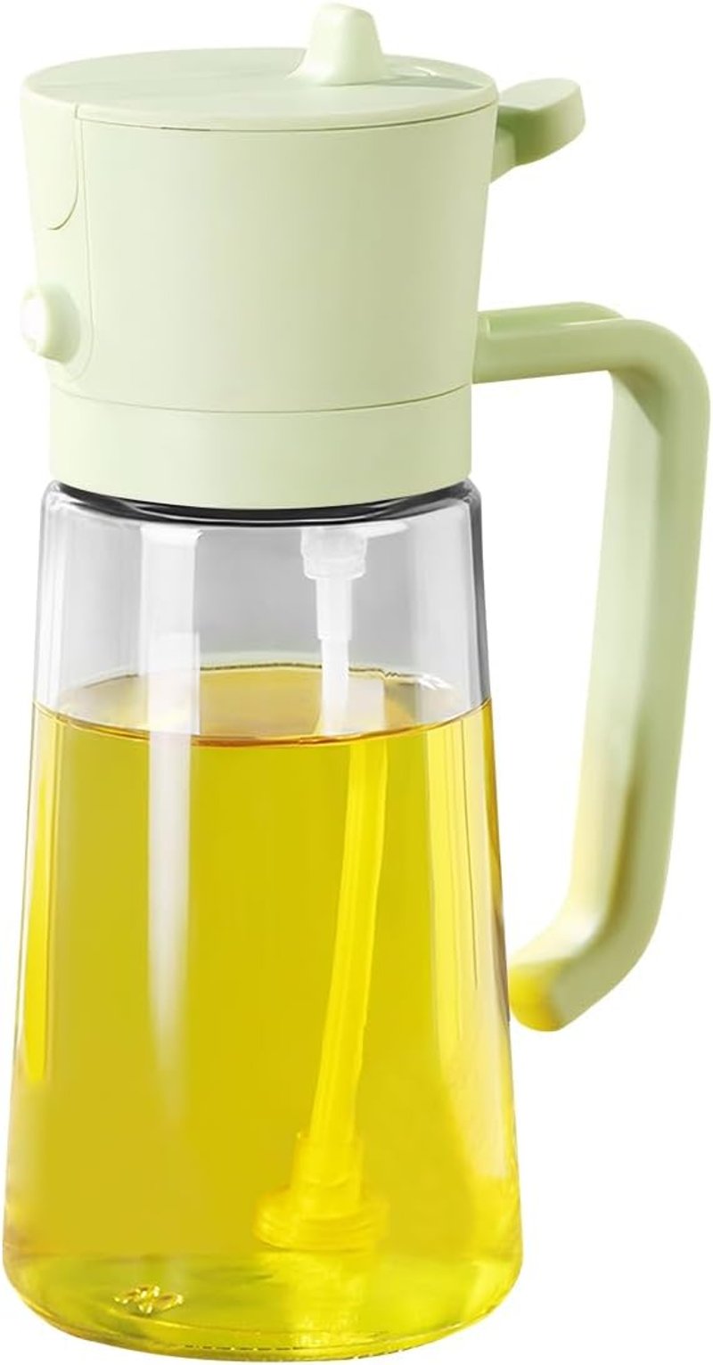 LiangYuanZen 2in1 olajpermetezõ 470ml üveg zöld - sütéshez, salátához, grillezéshez - Green