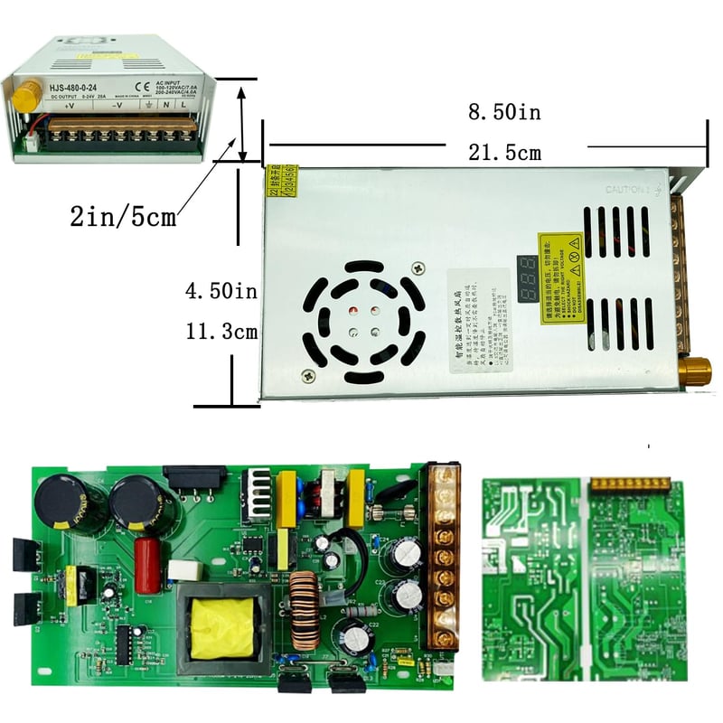 LianShi 0-24V 480W Digitális Tápegység Szabályozható Feszültség LED Motor 3D Nyomtatóhoz