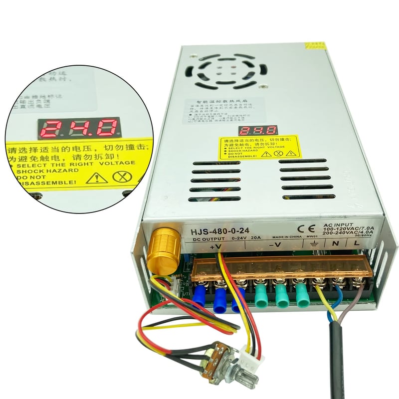 LianShi 0-24V 480W Digitális Tápegység Szabályozható Feszültség LED Motor 3D Nyomtatóhoz