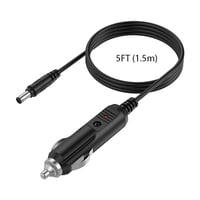 Încărcător auto LIANSUM 24W DC 12V 2A, cablu de alimentare brichetă auto 5.5x2.1mm cu 8 conectori, pentru GPS, DVD, difuzor, cameră, router, pompă de sân, bandă LED 4