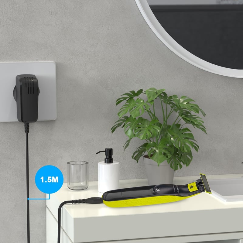 LIANSUM fekete borotvatöltő tápkábel Philips Norelco OneBlade QP2520 QP2620 RQ328 RQ338 RQ350 QG3340 4,3 V A00390 modellhez