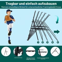 Rebounder LIANTRAL pentru fotbal, volei și baseball, plasă portabilă pentru antrenament, unghi reglabil pentru pase și șuturi, 80 x 87 cm 3