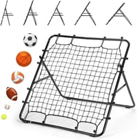 Rebounder LIANTRAL pentru fotbal, volei și baseball, plasă portabilă pentru antrenament, unghi reglabil pentru pase și șuturi, 80 x 87 cm 8
