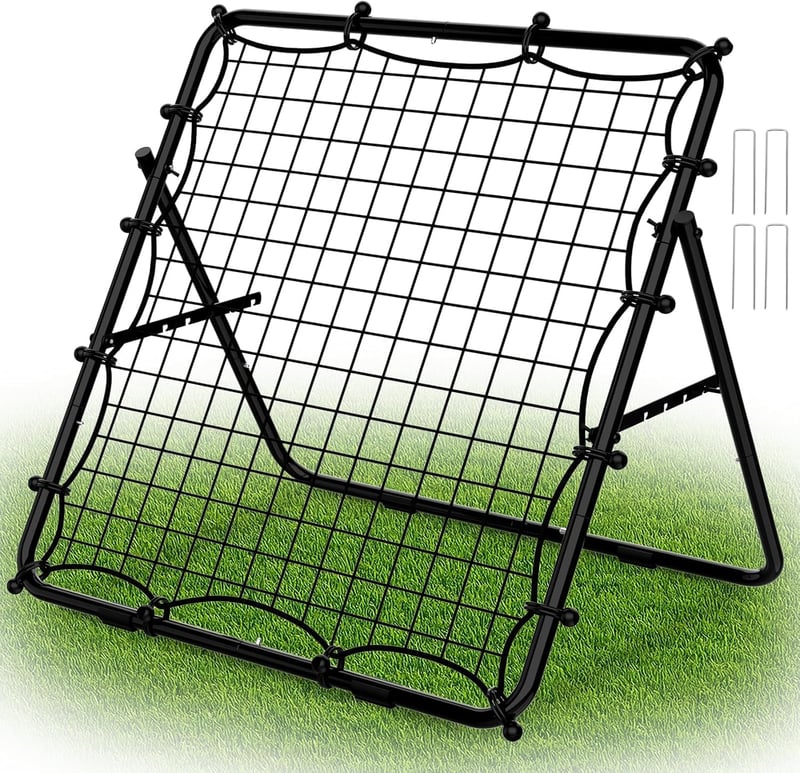 Rebounder LIANTRAL pentru fotbal, volei și baseball, plasă portabilă pentru antrenament, unghi reglabil pentru pase și șuturi, 80 x 87 cm