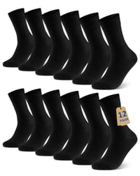 Bavlnené ponožky Libella 2401 unisex, na biznis aj voľný čas, 12 párov, čierna, modrá a sivá, veľkosti 39-42, 43-46, 47-50 1