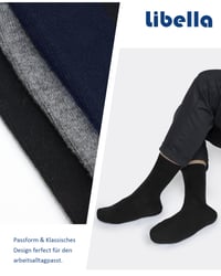 Bavlnené ponožky Libella 2401 unisex, na biznis aj voľný čas, 12 párov, čierna, modrá a sivá, veľkosti 39-42, 43-46, 47-50 4