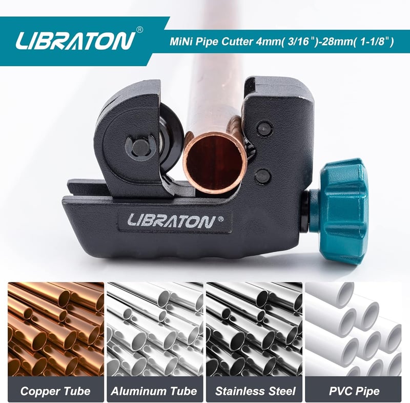 Libraton E Mini csőmetsző 4-28 mm réz és rozsdamentes acél csövekhez