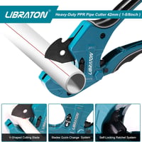 Libraton PVC csővágó 42mm, cserélhető pengével, műanyag csövekhez 2
