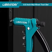 LIBRATON Szegecsanya Szerszám 9,5" Egy Kézzel Használható Szegecsanya Szerelő Készlet M3-M6 40 Db Szegecsanyával 7