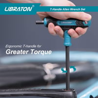 LIBRATON T-fogantyú csavarhúzó készlet, 7 részes metrikus imbuszkulcs szett 2,5-10 mm 6