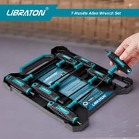LIBRATON T-fogantyú csavarhúzó készlet, 7 részes metrikus imbuszkulcs szett 2,5-10 mm 7