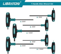 LIBRATON T-fogantyú csavarhúzó készlet, 7 részes metrikus imbuszkulcs szett 2,5-10 mm 2