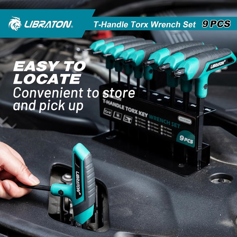 LIBRATON T10-T50 Torx Kulcs Készlet Autó Kerékpár Szereléshez Tárolóval