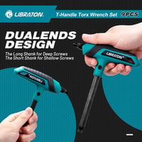 LIBRATON T10-T50 Torx Kulcs Készlet Autó Kerékpár Szereléshez Tárolóval 4