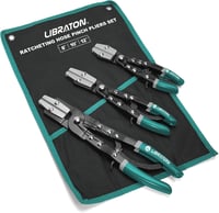 LIBRATON Tömlőbilincs Fogó 3 Részes Készlet 8" 10" 12" Autóhoz 1