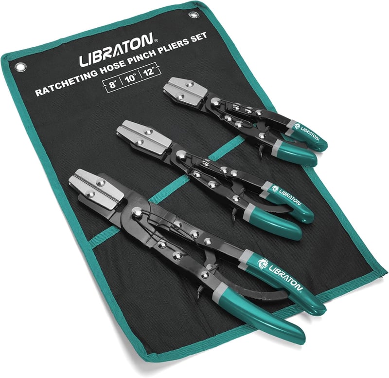 LIBRATON Tömlőbilincs Fogó 3 Részes Készlet 8" 10" 12" Autóhoz