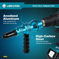Libraton Vak Szegecs Adapter Fúrógéphez és Csavarbehajtóhoz 2.4-4.8mm 6