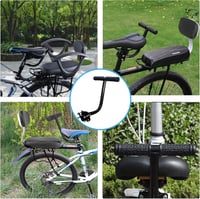 Scaun de bicicletă pentru copii LIBRNTY - Șezut rabatabil pentru portbagaj, cu spătar, suport pentru picioare și tapițerie din piele 6