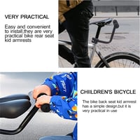 Scaun de bicicletă pentru copii LIBRNTY - Șezut rabatabil pentru portbagaj, cu spătar, suport pentru picioare și tapițerie din piele 5