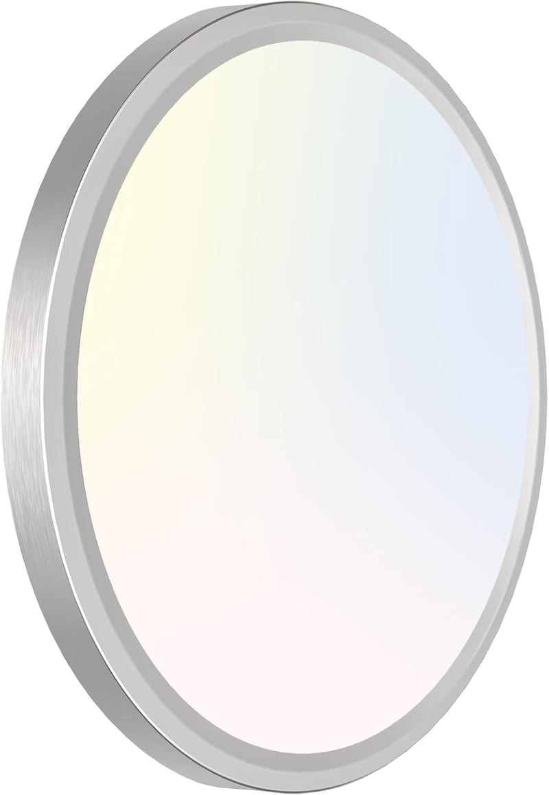 libtit LED Mennyezeti Lámpa Ezüst 15W 18cm Kerek Vízálló 3 Színhőmérséklet 3000K-6500K Modern Fürdőszoba Konyha Előszoba