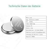Lítiová gombíková batéria LiCB CR1632 3V – balenie 10 ks, kapacita 120 mAh 2