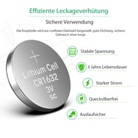 Lítiová gombíková batéria LiCB CR1632 3V – balenie 10 ks, kapacita 120 mAh 5