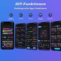 Lichaser 40m RGB LED szalag kültéri vízálló Bluetooth és RF távirányítóval 5