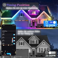 Lichaser 40m RGB LED szalag kültéri vízálló Bluetooth és RF távirányítóval 6