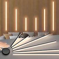 Lichaser LED szalag akusztikus panelhez, 6 dimmelhető meleg fehér csík, önragasztó (2 * 40+2 * 60+2 * 90 cm) 1