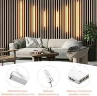Lichaser LED szalag akusztikus panelhez, 6 db dimmelhető meleg fehér, önragasztó  (2 x 40 + 4 x 70 cm) 3