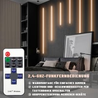 Lichaser LED szalag akusztikus panelokhoz, 6 db, meleg fehér, Alexa kompatibilis (2 x 40 + 4 x 70 cm) 6