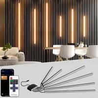 Lichaser LED szalag akusztikus panelokhoz, 6 db, meleg fehér, Alexa kompatibilis (2 x 40 + 4 x 70 cm) 1