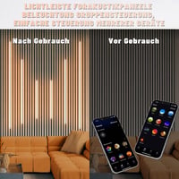 Lichaser LED szalag akusztikus panelokhoz, 6 db, meleg fehér, Alexa kompatibilis (2 x 40 + 4 x 70 cm) 5