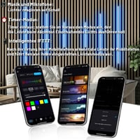 Lichaser RGB LED szalag akusztikus panelokhoz WiFi Alexa 6db (2 x 40 + 2 x 60 + 2 x 90 cm) 3