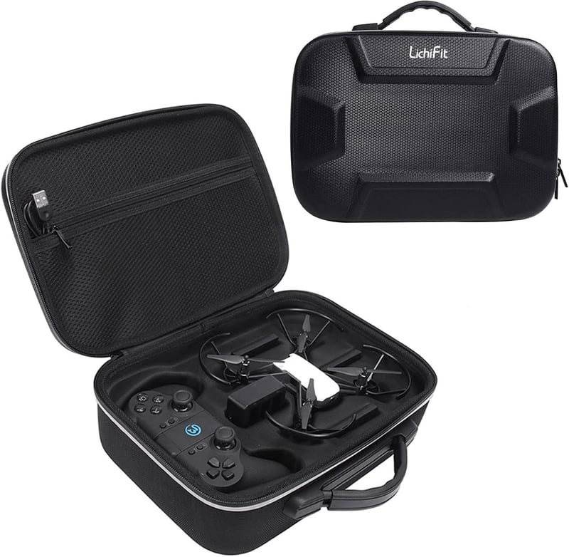 LICHIFIT PU bőr táska DJI RYZE Tello és GameSir T1d távirányítóhoz