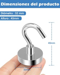 Lictin 6 darabos mágneses evőeszköz tartó horog 4