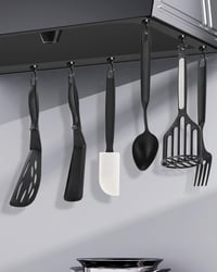 Lictin mágneses akasztó 6 darab neodímium mágnessel, extra erős 38 kg teherbírás, fekete, konyhai műhely kampingra, levehető 5