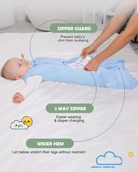 Lictin nyári alvózsák 2 db, 0,5 tog, 18-36 hónapos, 83-99 cm, kék 4