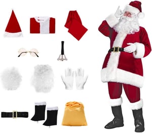 Licus Deluxe Mikulás Jelmez 11 Részes Felnőtt Karnevál Cosplay Szett