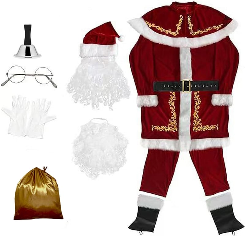 Licus Deluxe Mikulás Jelmez Férfiaknak 12 Részes Szett Farsangra
