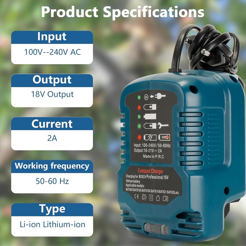 Lieberwell Töltő Makita 18V Akkumulátorokhoz, Hordozható Mini Gyorstöltő LED Kijelzővel BL1815N BL1830 BL1840 BL1850B BL1860 Kompatibilis