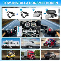 Lieberwell Vízálló Motoros USB Töltő 12V-24V Quick Charge 3.0 Type-C + USB-A LED Voltmérővel és Kapcsolóval 2