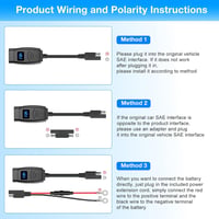 Lieberwell Vízálló Motoros USB Töltő 12V-24V Quick Charge 3.0 Type-C + USB-A LED Voltmérővel és Kapcsolóval 7
